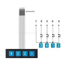 1x4 Key Matrix Membrane Switch Keypad 4 Button Control Panel for Arduino & Microcontrollers